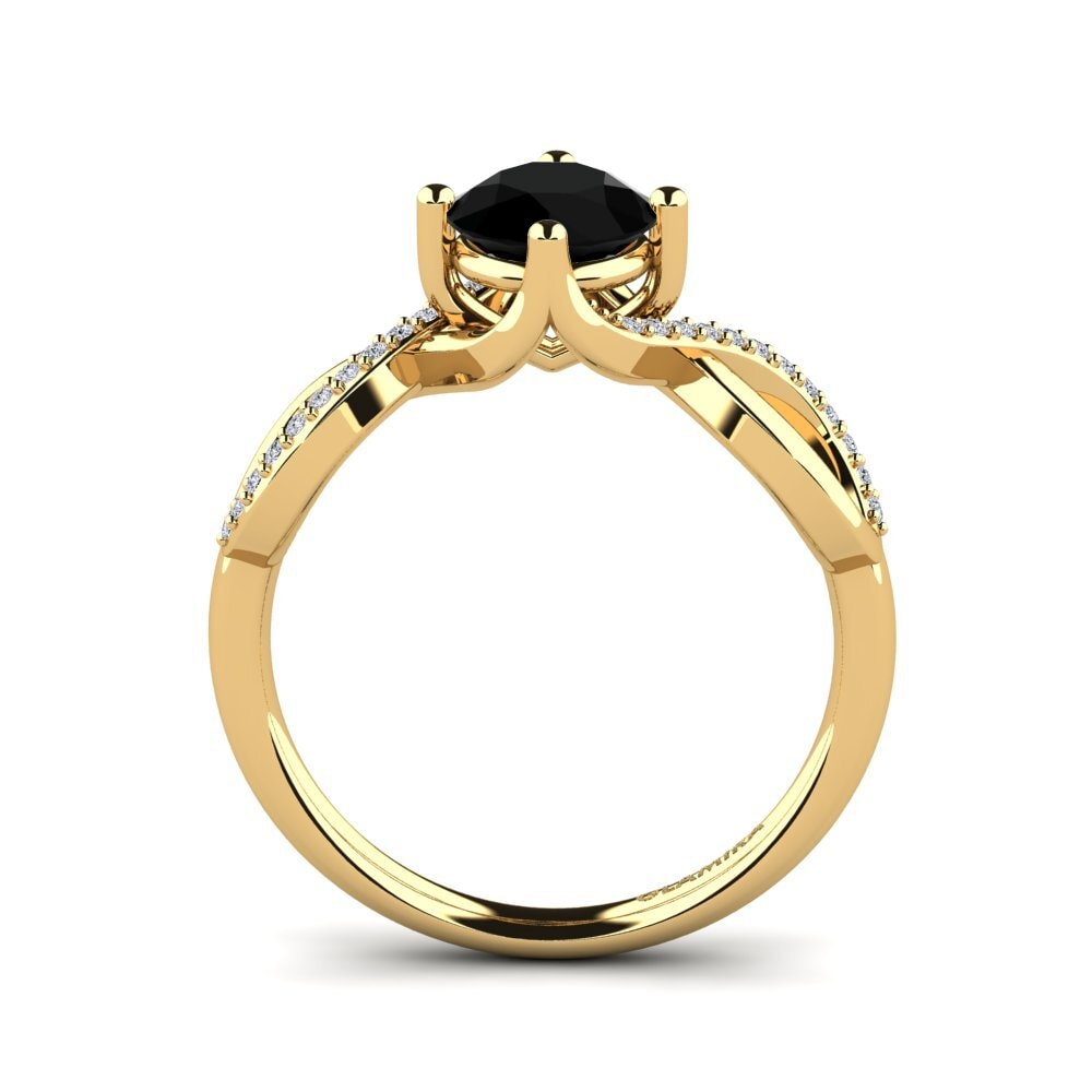 Black Diamond Engagement Ring Shaelin