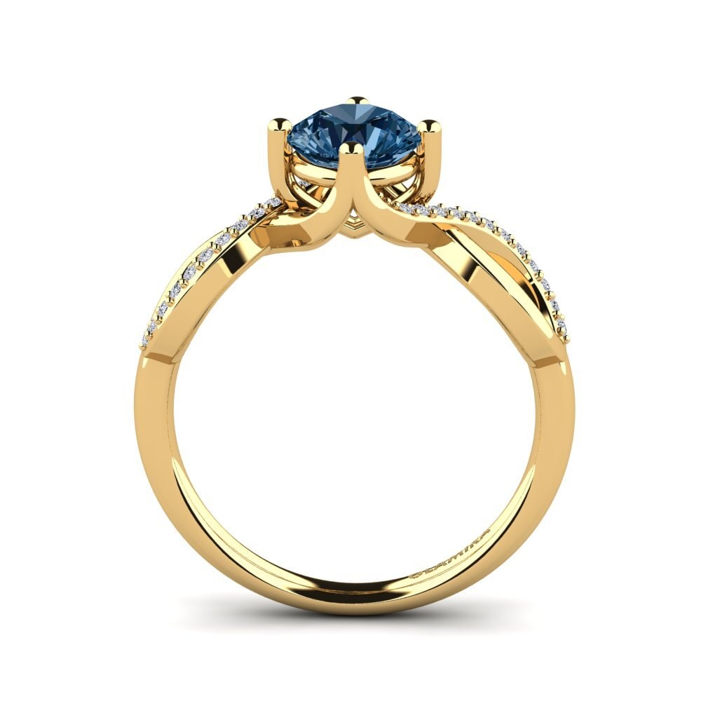 Blue Diamond Engagement Ring Shaelin