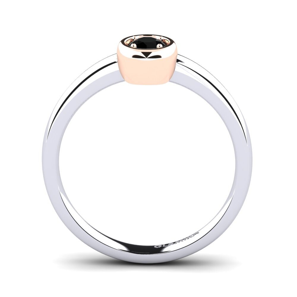 14K Wit & Rood Goud Verlovingsring Shamina 0.16 crt