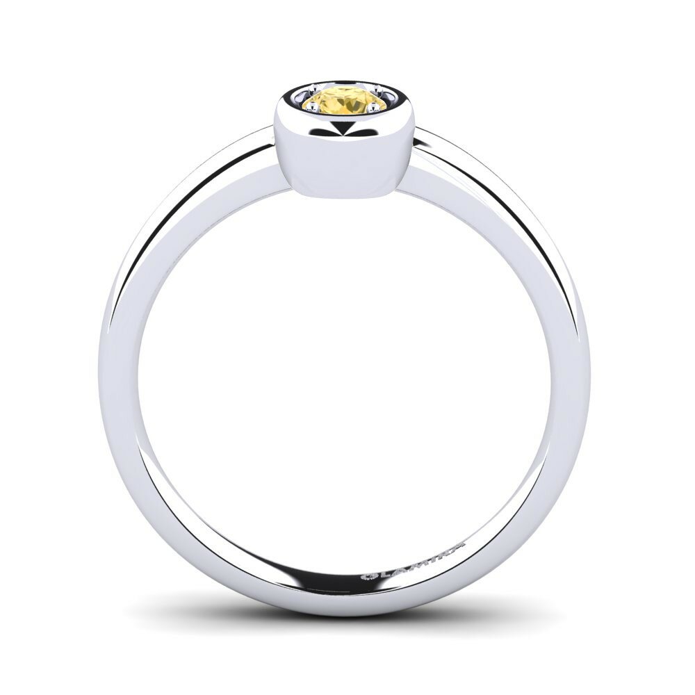 Yellow Diamond Engagement Ring Shamina 0.16 crt