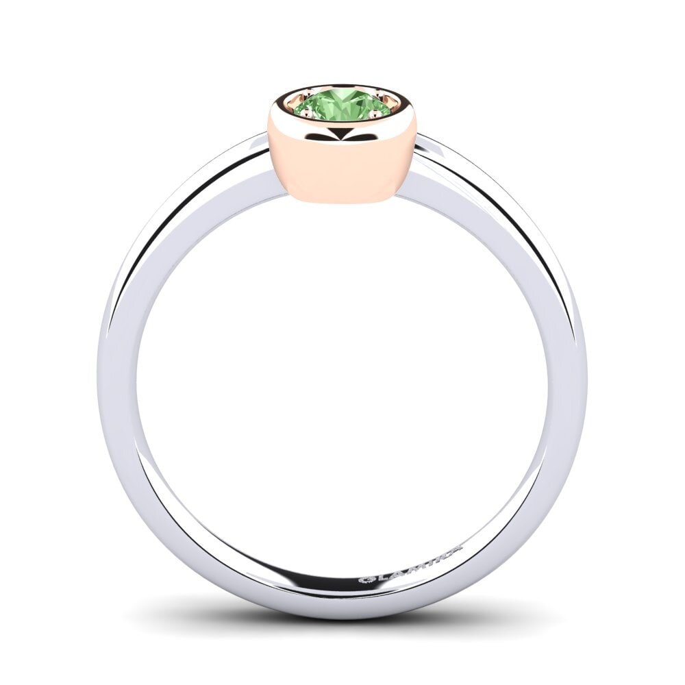 14K Wit & Rood Goud Verlovingsring Shamina 0.25 crt