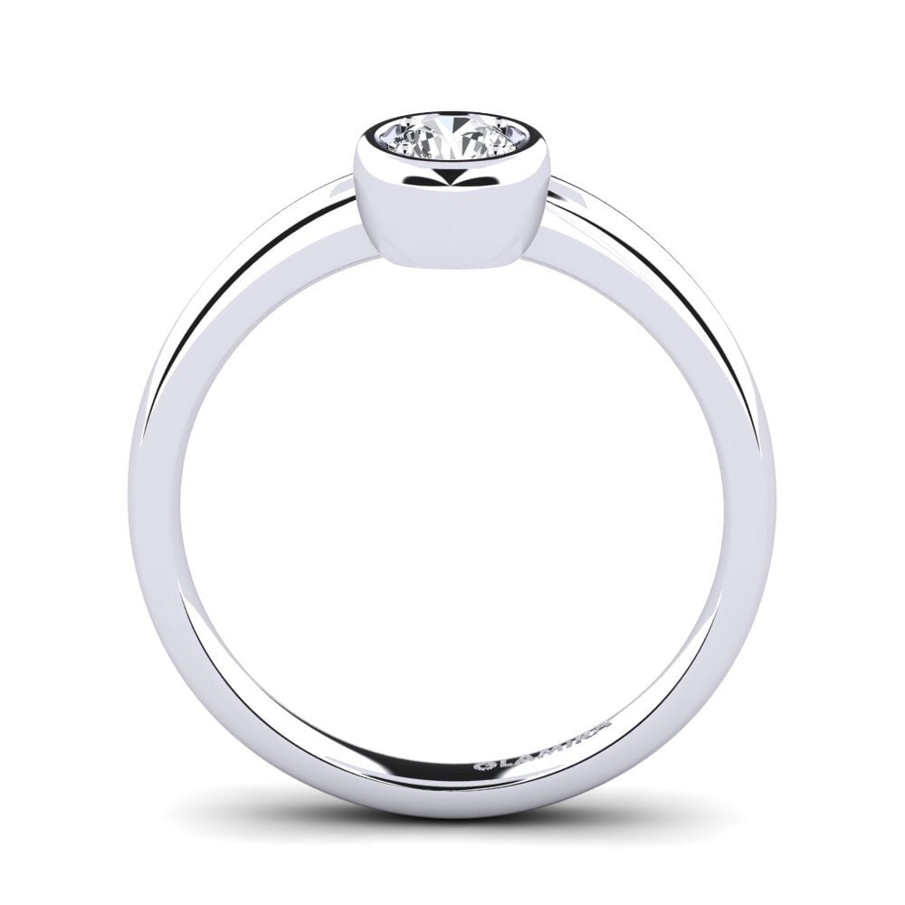 White Silver White Zircon Engagement Ring Shamina 0.25 crt