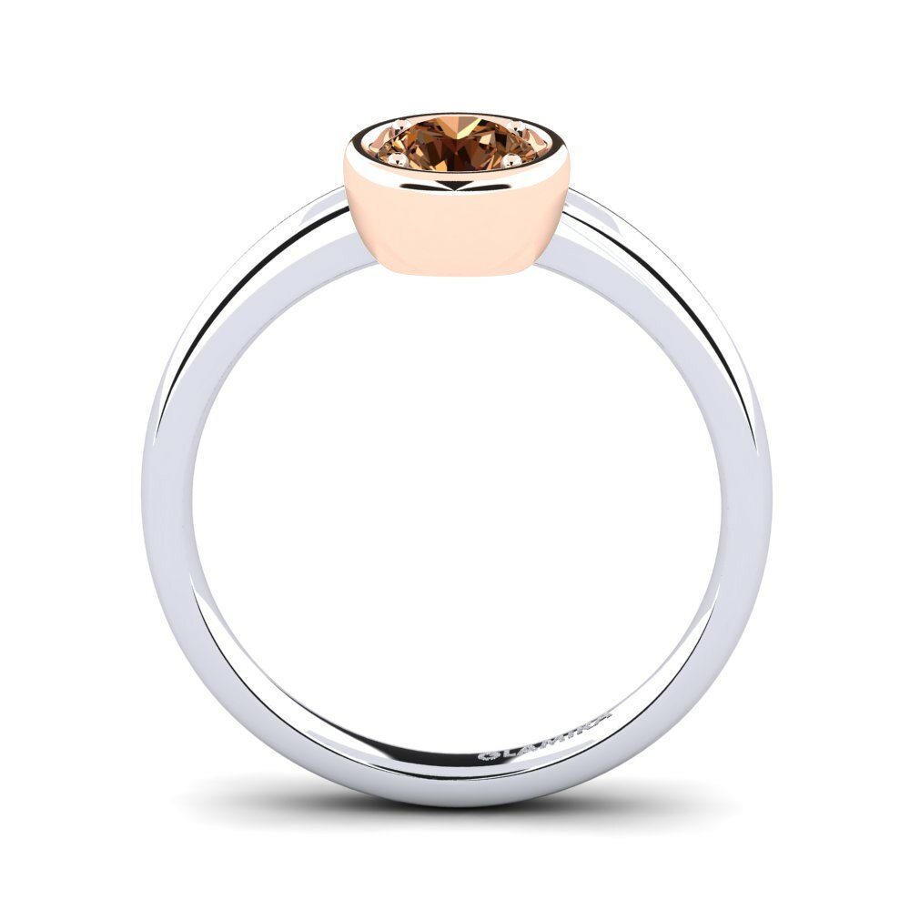 14K Wit & Rood Goud Verlovingsring Shamina 0.5 crt