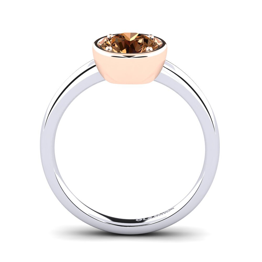 14K Wit & Rood Goud Verlovingsring Shamina 1.0 crt