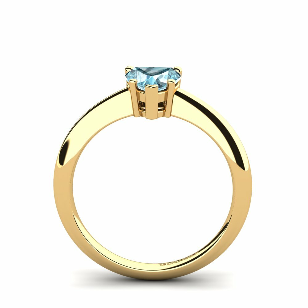 Blue Zircon Engagement Ring Sharon