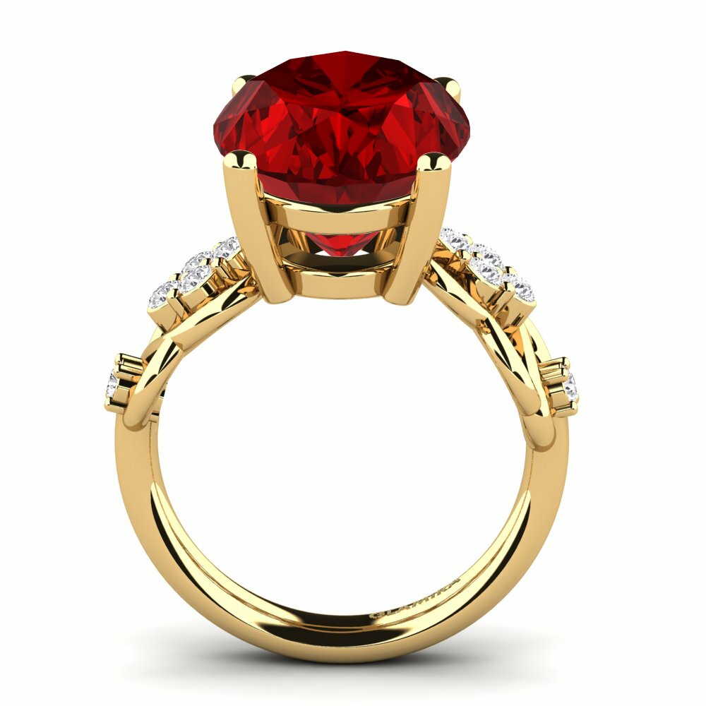 Rubis (créé en laboratoire) Bague Shea