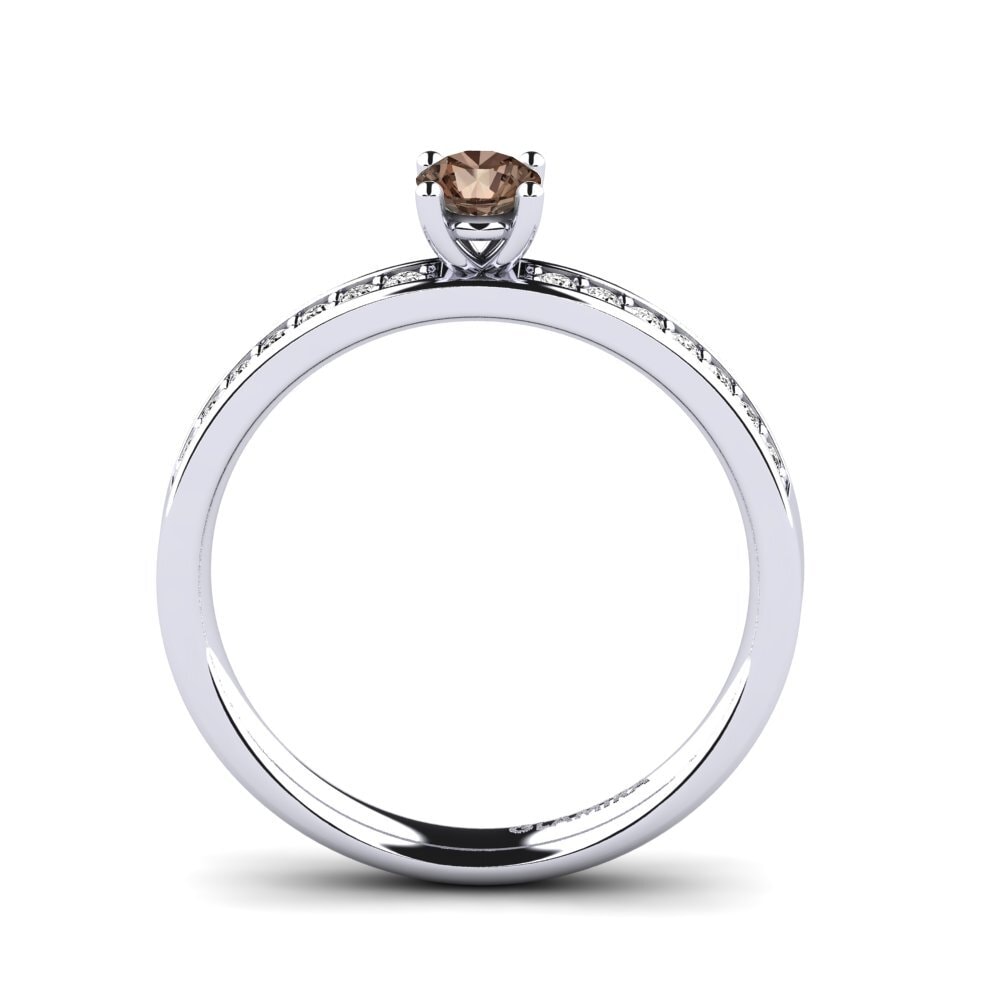 Smoky Quartz Engagement Ring Sheiletta