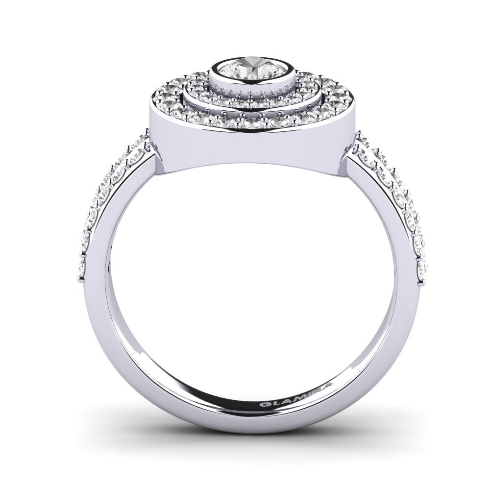 White sapphire Engagement Ring Shemika