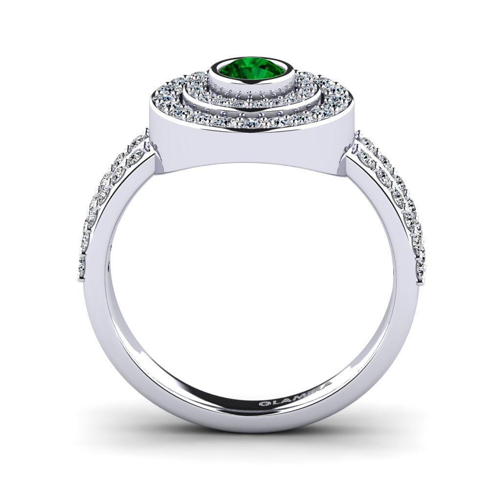 Green Zirconia Engagement Ring Shemika