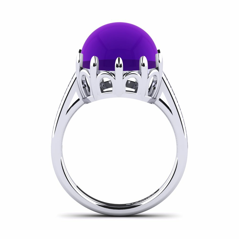 Améthyste Cabochon Bague Sherill
