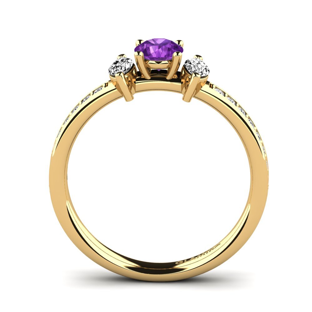 Amatista Anillo de compromiso Sherona