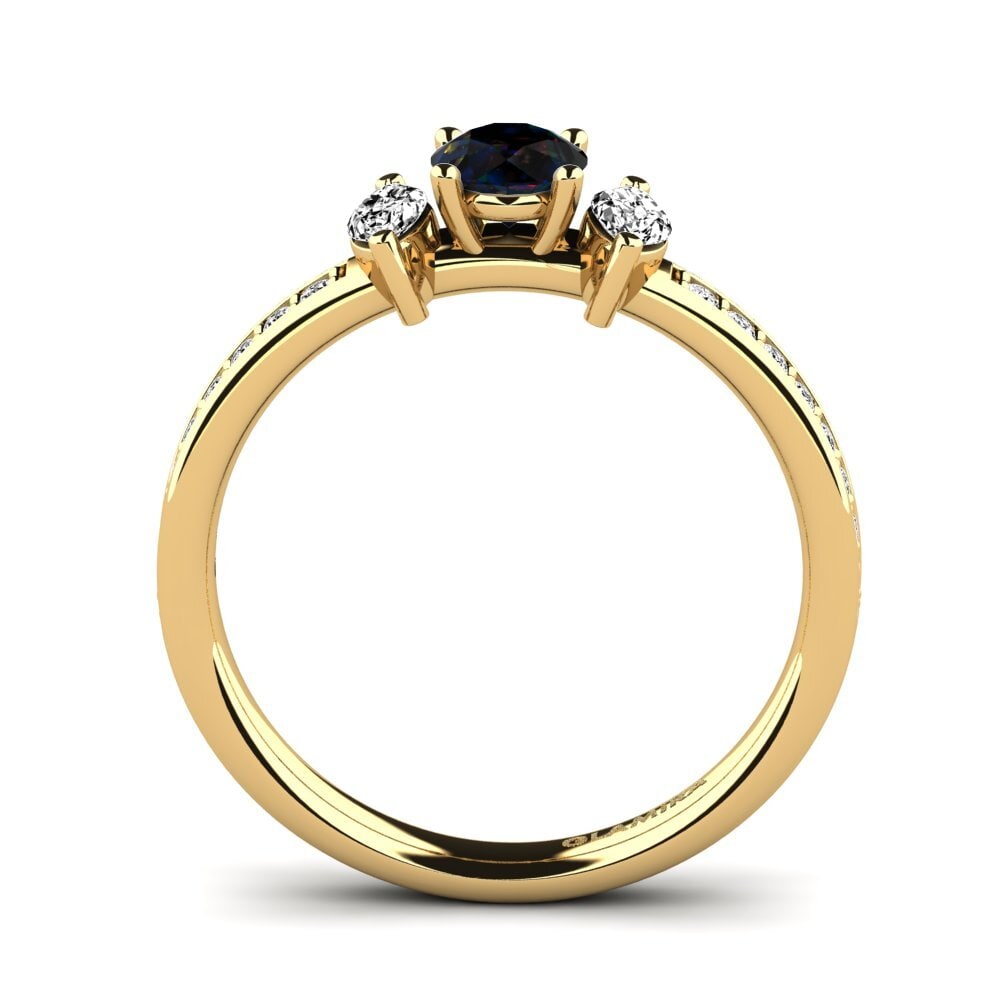 Black Opal Engagement Ring Sherona