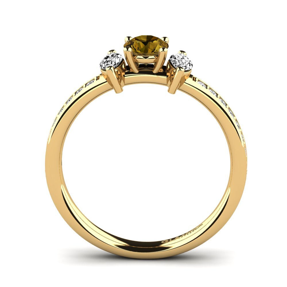 Brown Zircon Engagement Ring Sherona