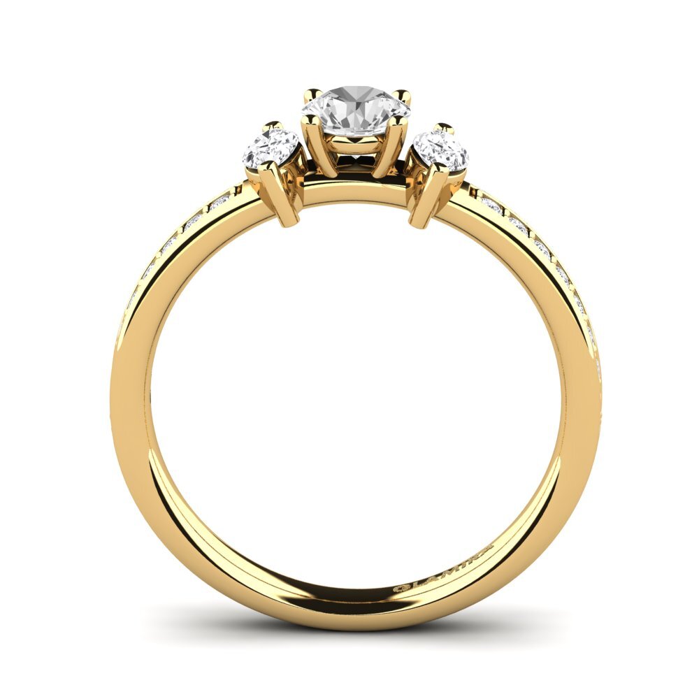 Zafiro blanco Anillo de compromiso Sherona