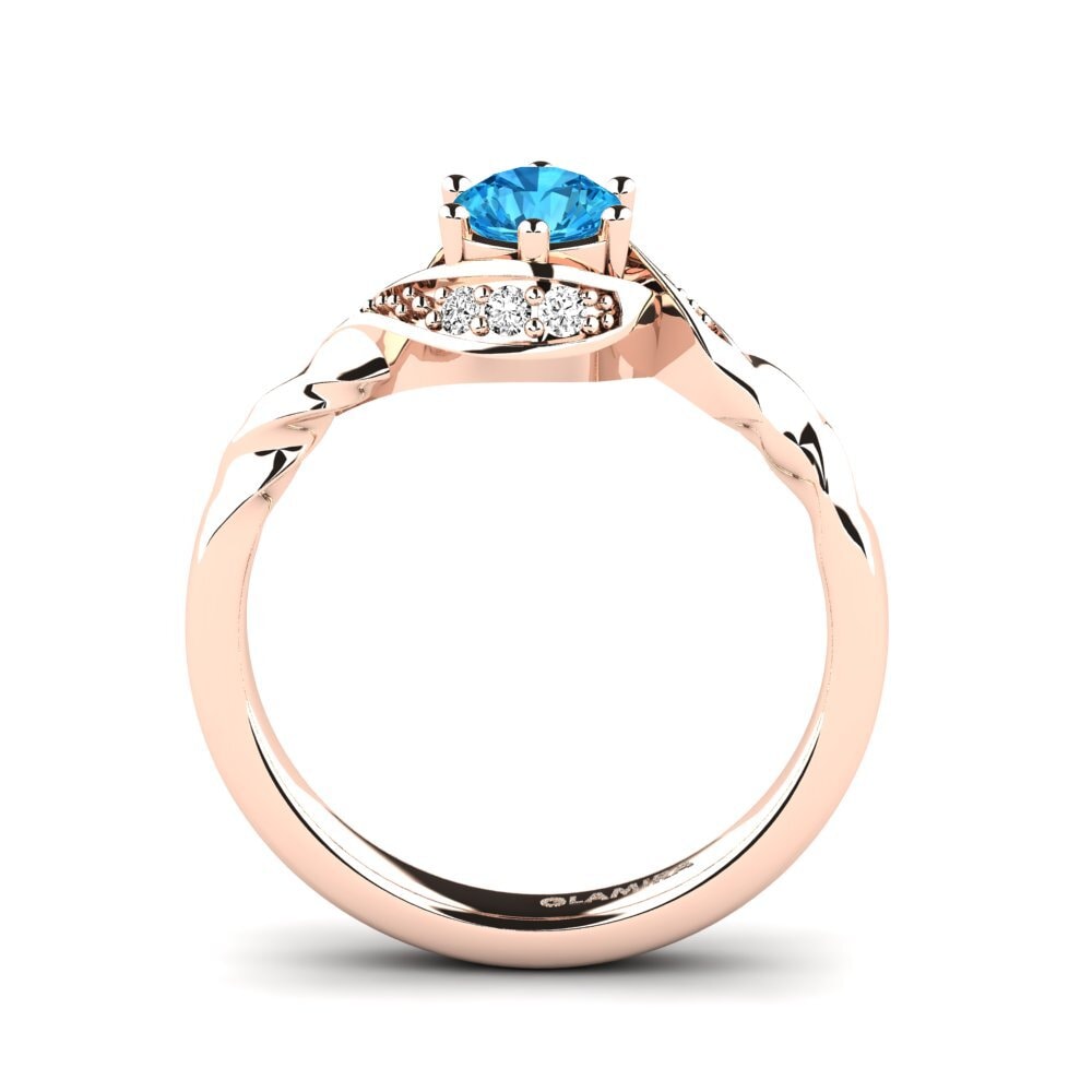Blue Topaz Engagement Ring Shush