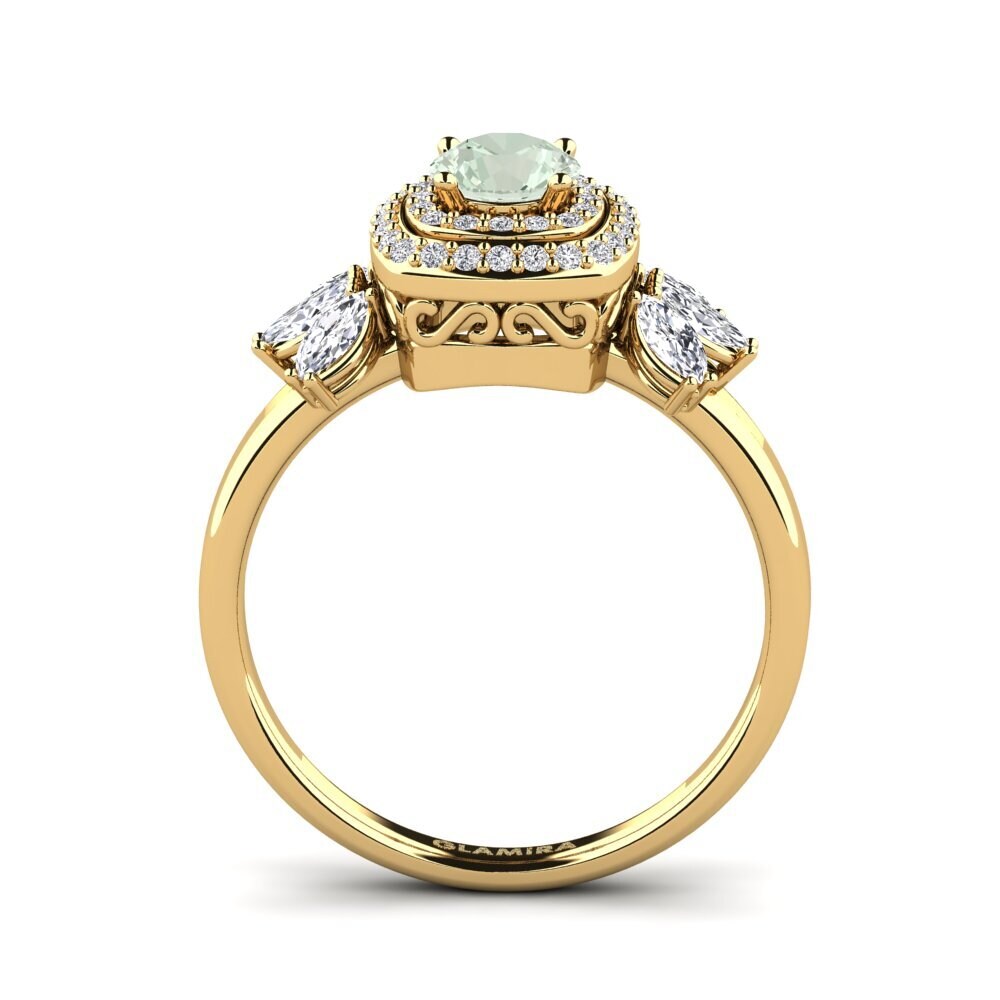 Green Amethyst Engagement Ring Shuster