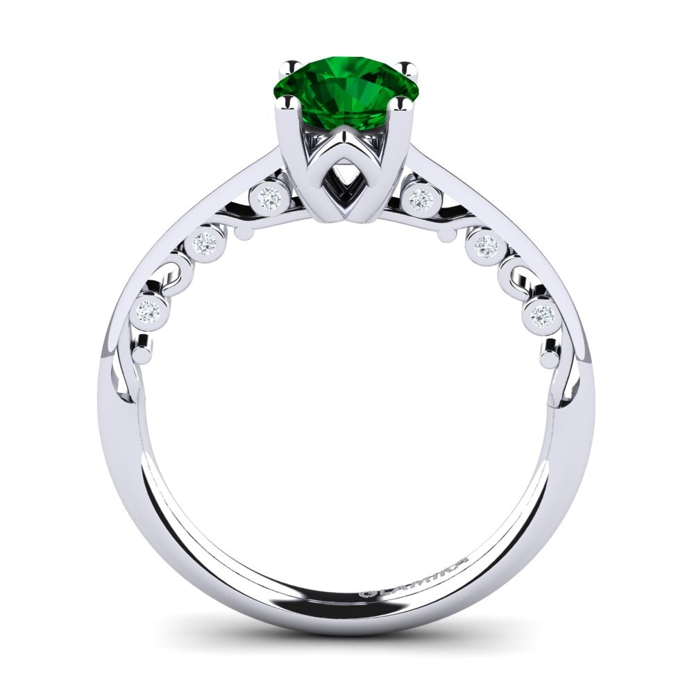 Green Zirconia Engagement Ring Siargaole
