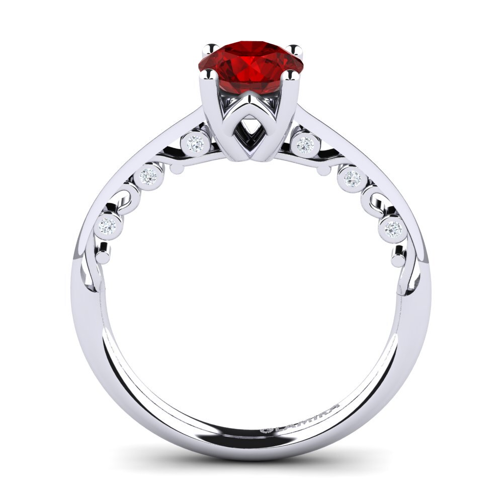 Ruby (Lab Created) Engagement Ring Siargaole