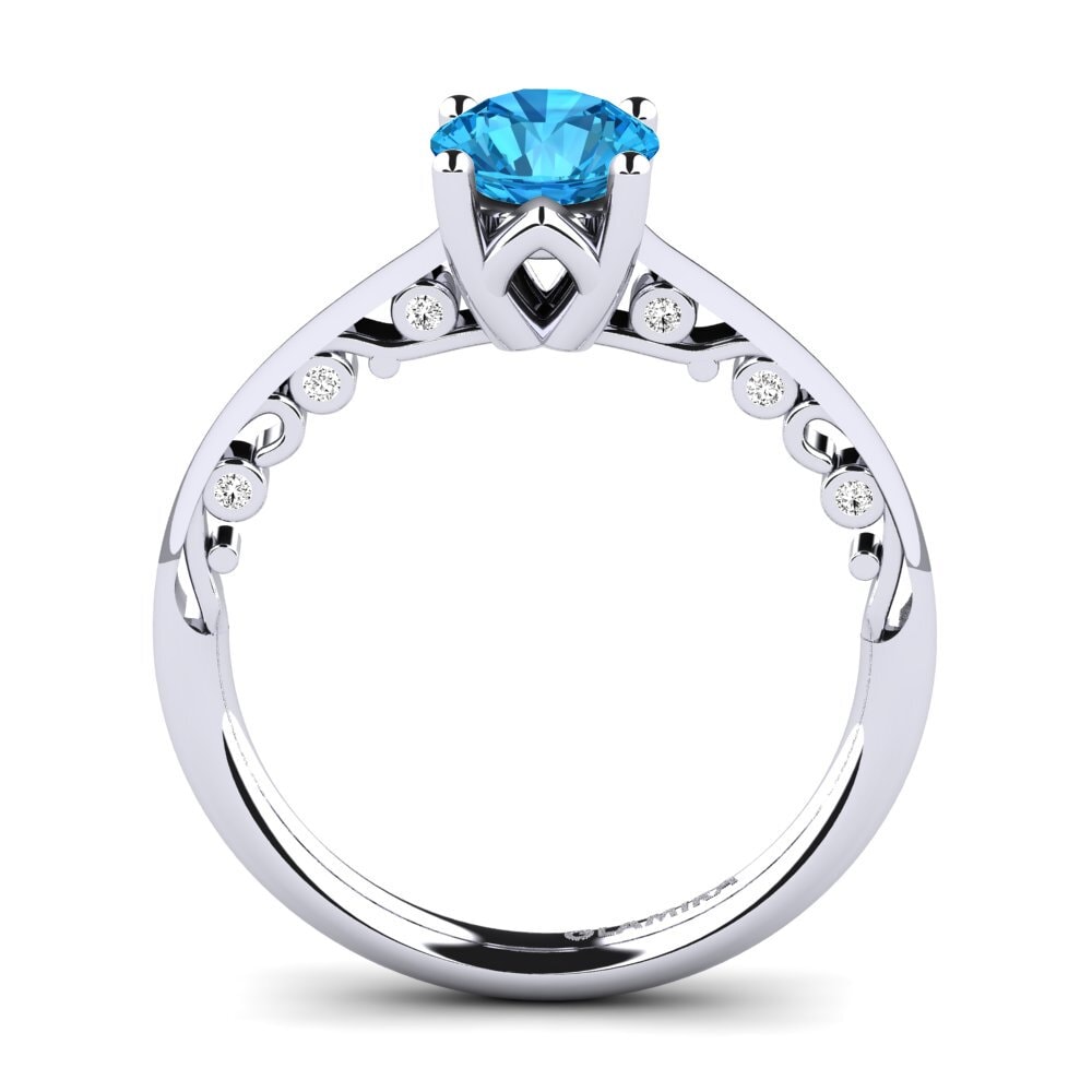 Blue Topaz Engagement Ring Siargaole