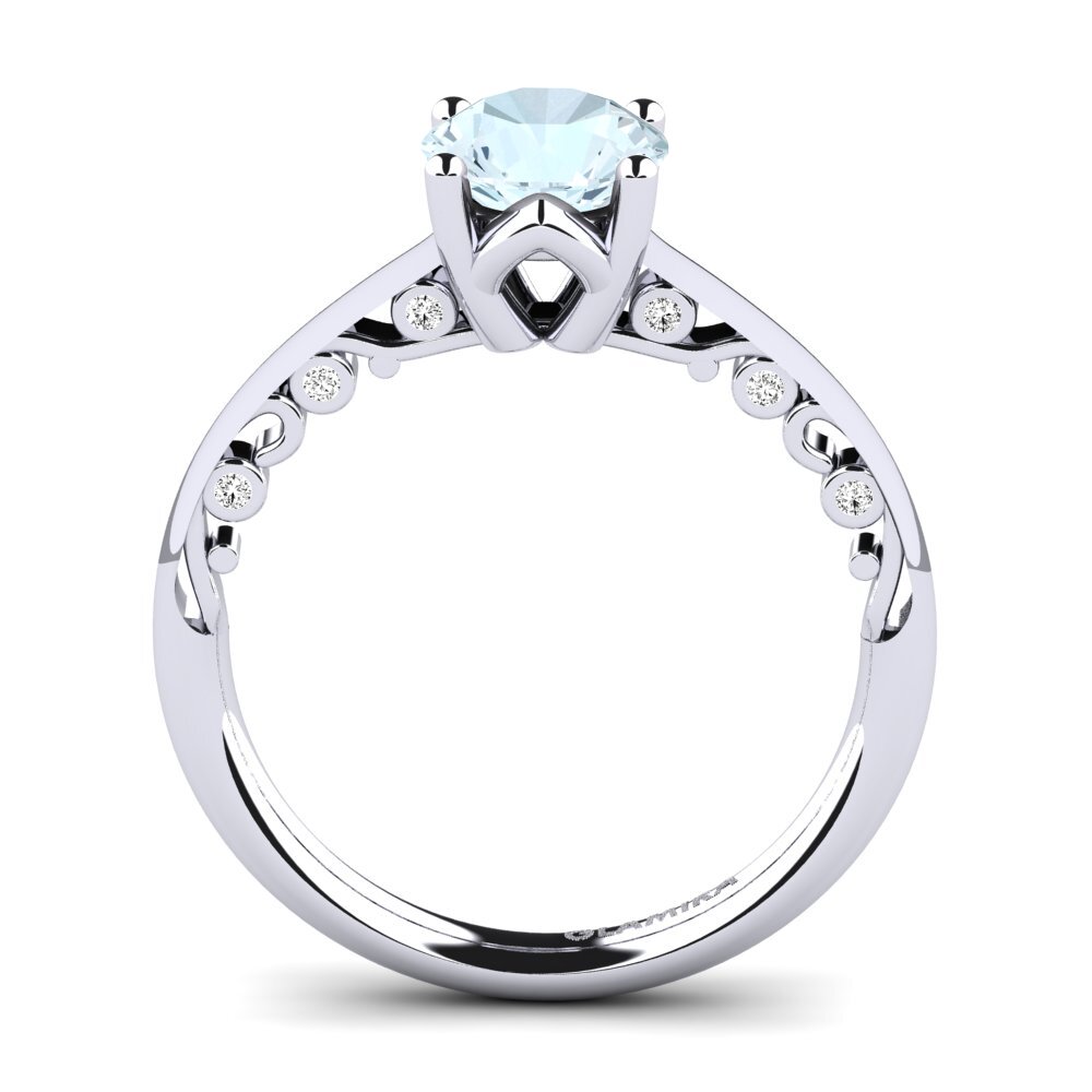 Aquamarine Engagement Ring Siargaole 1.0 crt