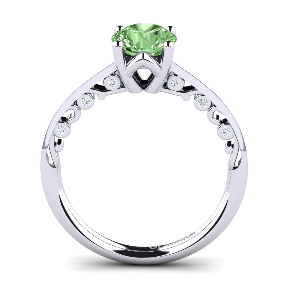 綠色鑽石 訂婚戒指 Siargaole 1.0 crt