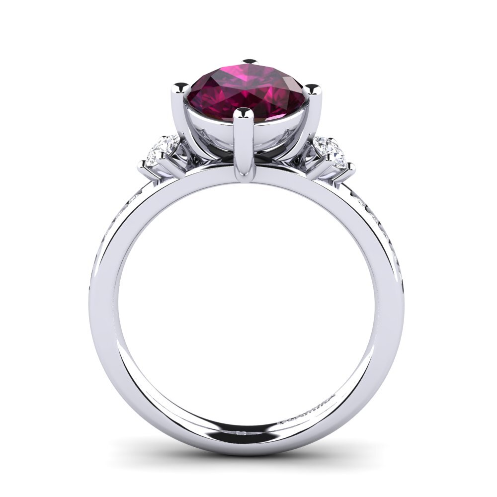 Rhodolite Garnet Engagement Ring Sibora