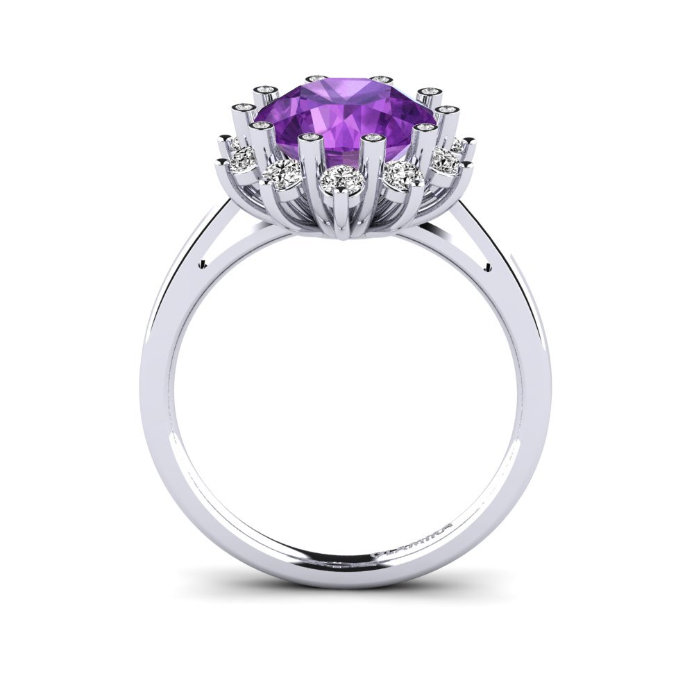 Amatista Anillo de compromiso Silanna
