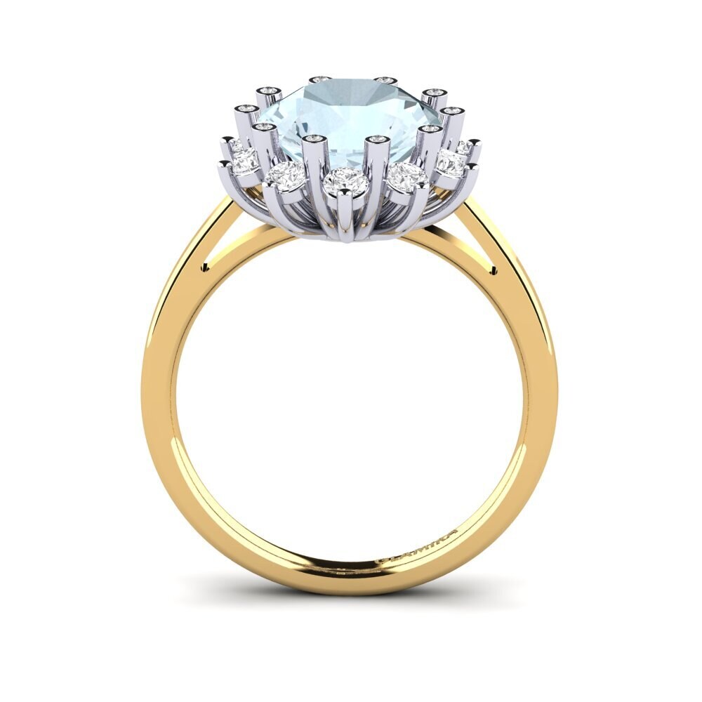 14ct Yellow / White Gold Engagement Ring Silanna