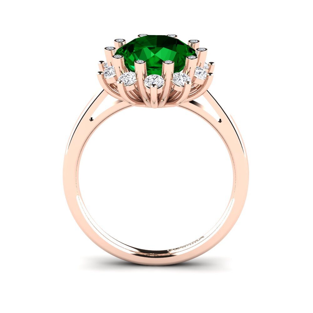 Green Zirconia Engagement Ring Silanna