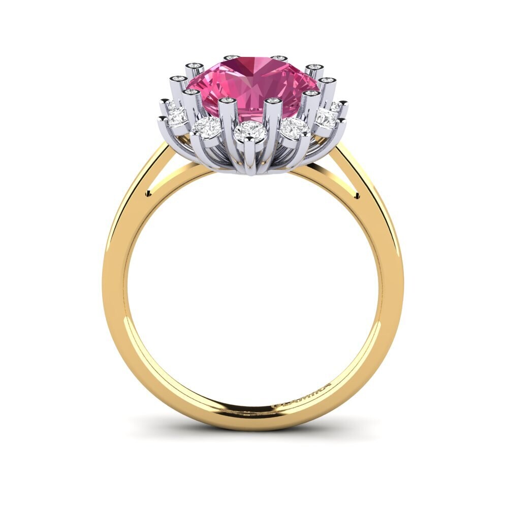 18ct Yellow / White Gold Engagement Ring Silanna