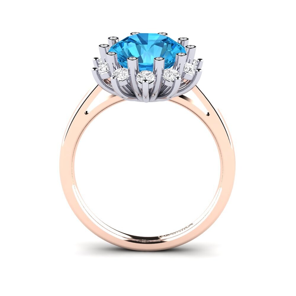 14ct Rose / White Gold Engagement Ring Silanna