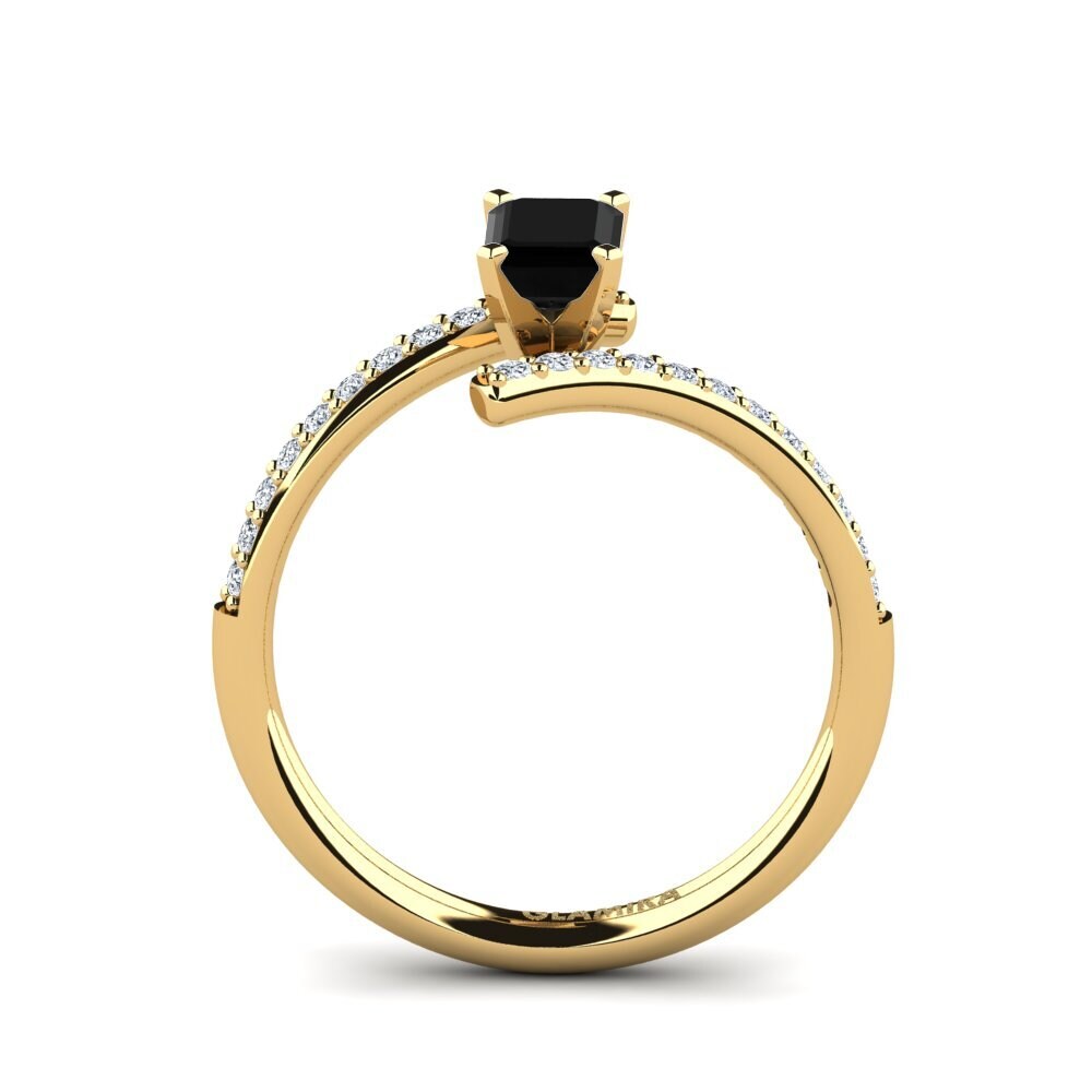 Black Onyx Engagement Ring Simex