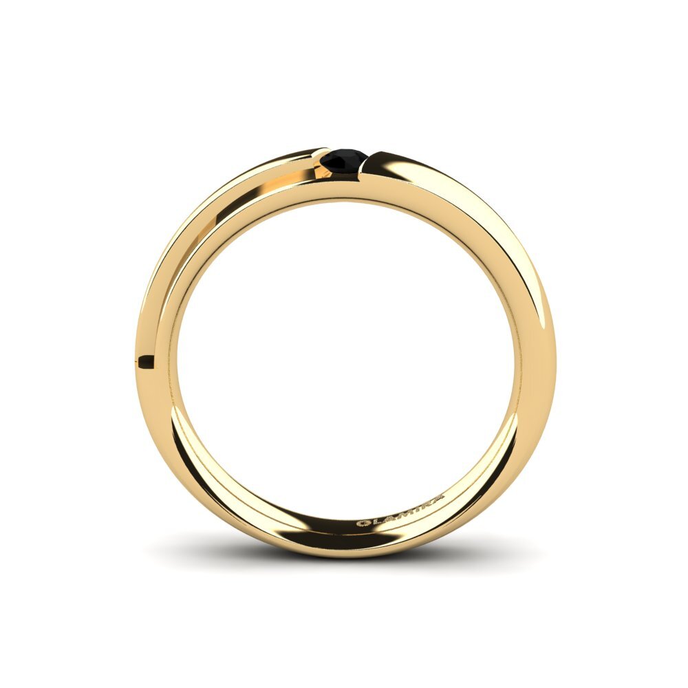 14ct Yellow Gold Black Onyx Women's Ring Simone