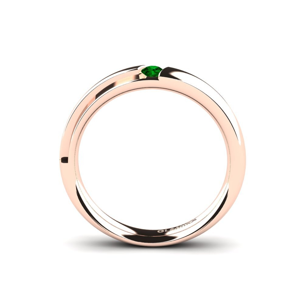 14ct Rose Gold Green Zirconia Women's Ring Simone
