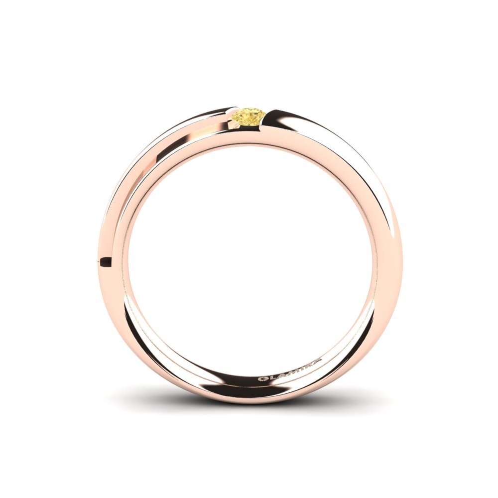 14ct Rose Gold Yellow Diamond Women's Ring Simone