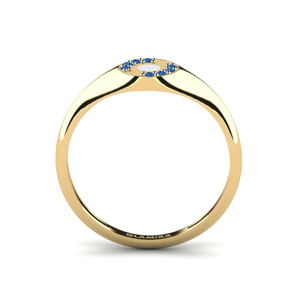 Circonita Azul Oscuro Anillo Singolare