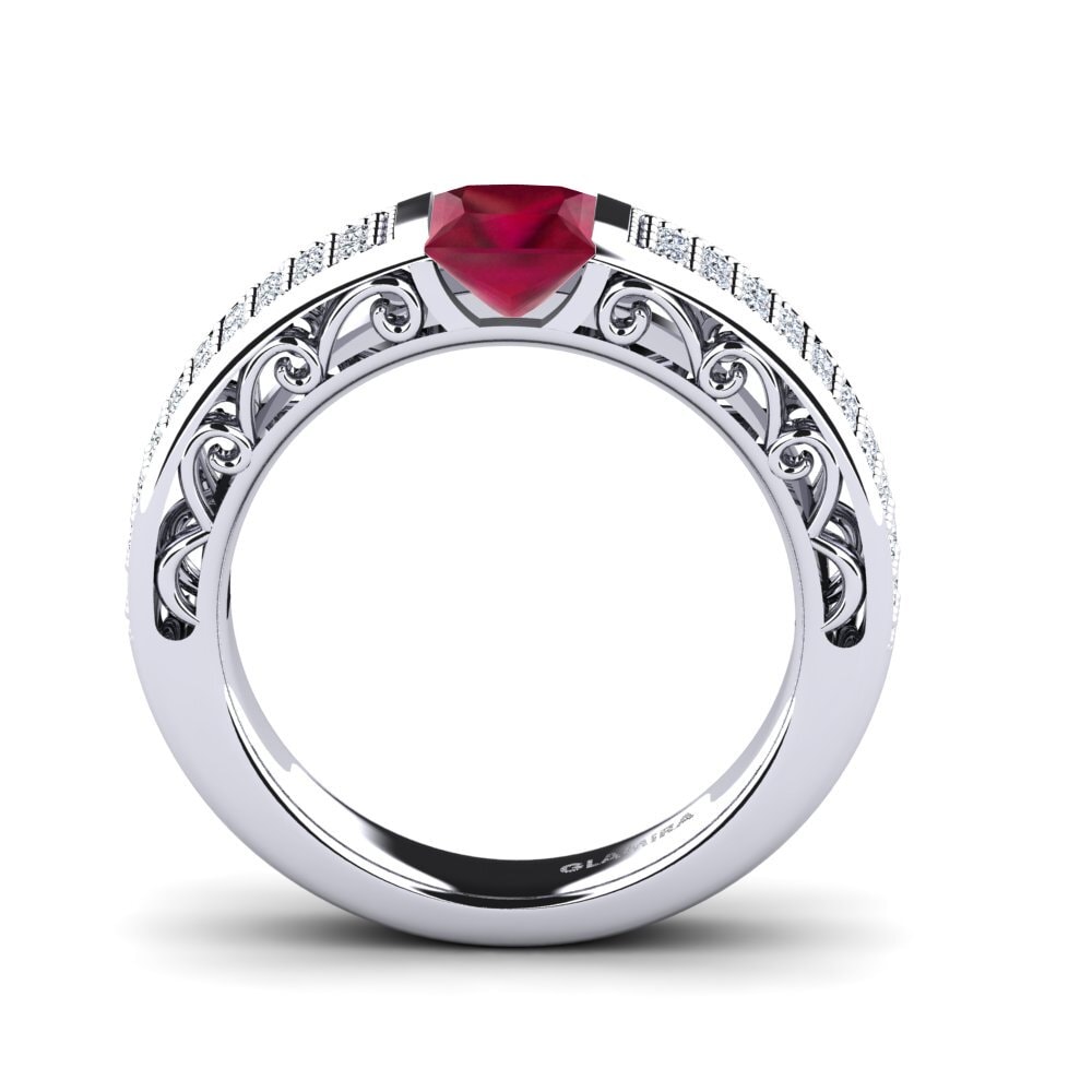 ruby Anel de Noivado Siplora