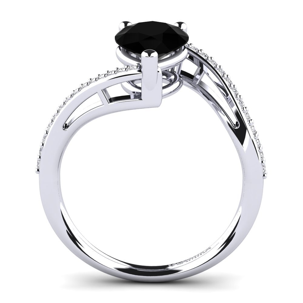 Black Sapphire Engagement Ring Sivania