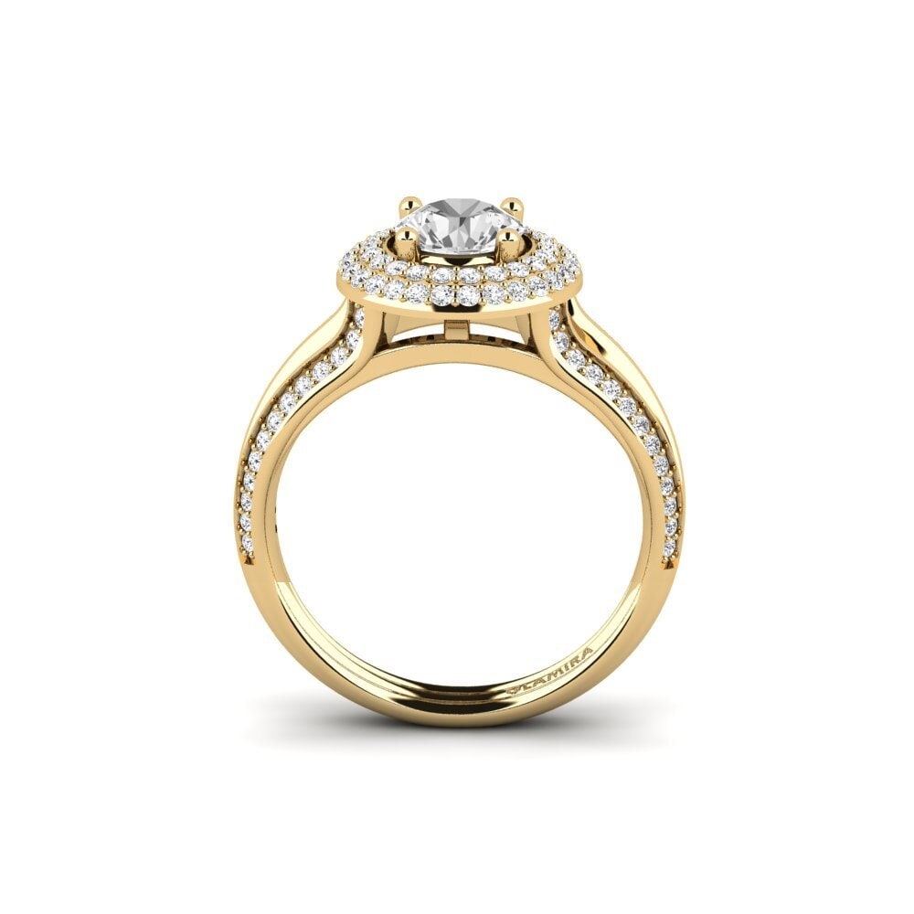Zafiro blanco Anillo de compromiso Skopleos