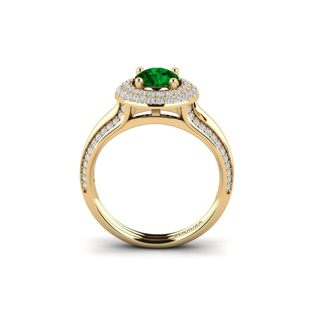 Green Zirconia Engagement Ring Skopleos