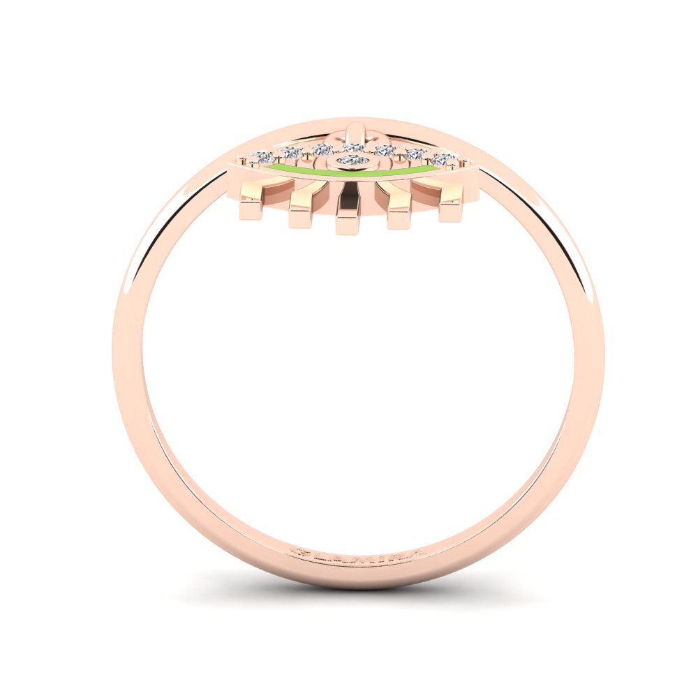 Rotgold 375 Ring Skydda
