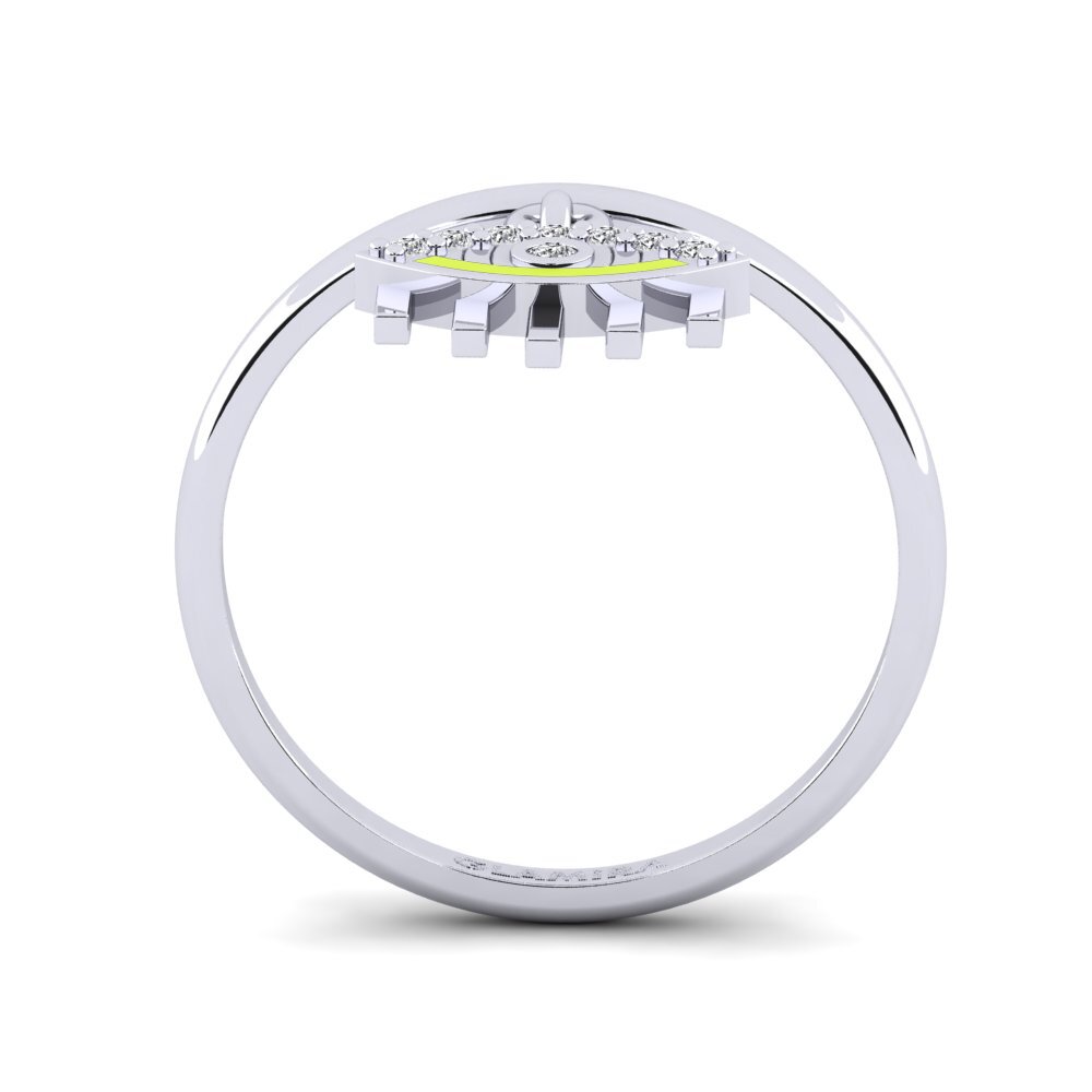 Argent Blanc Bague Skydda