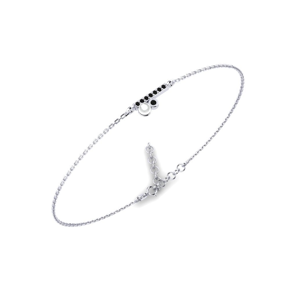950 Platinum Black Diamond Women's Bracelet Slatko