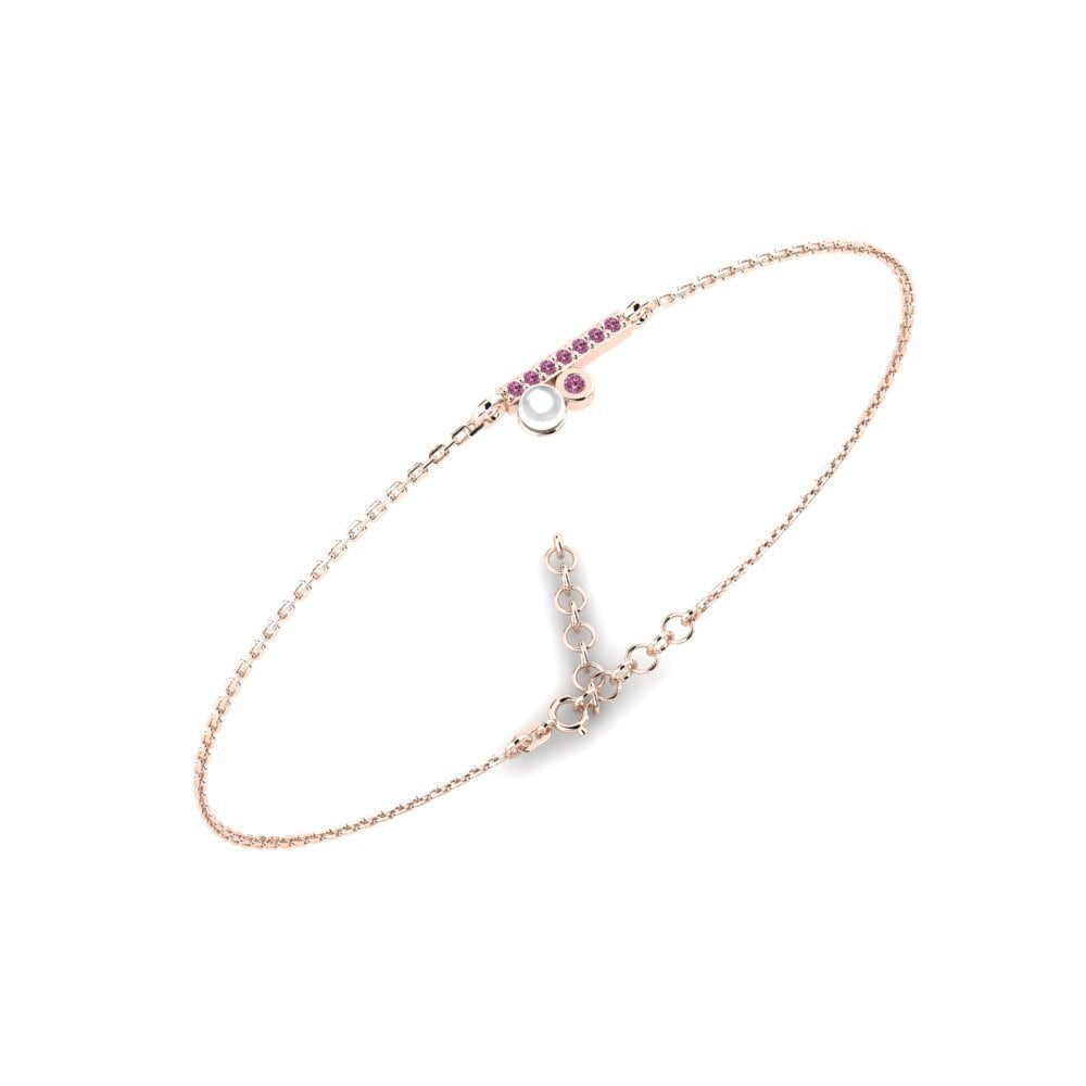 Rotgold 585 Rhodolit-Granat Damen armband Slatko