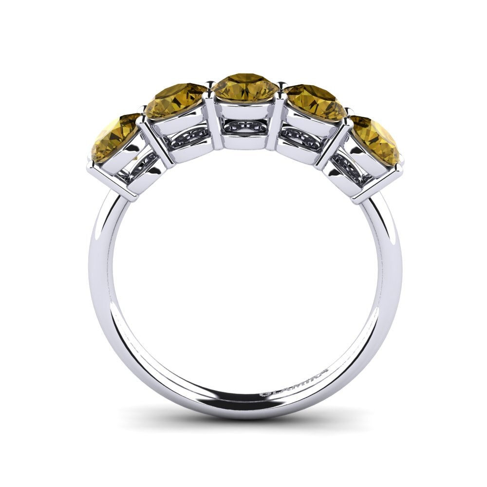 Brown Zircon Engagement Ring Sloop