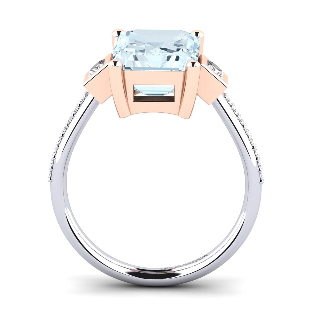 18k Oro Blanco / Rosa Anillo de compromiso Sohniel