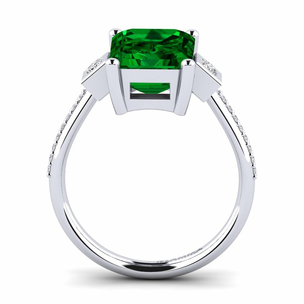 Green Zirconia Engagement Ring Sohniel