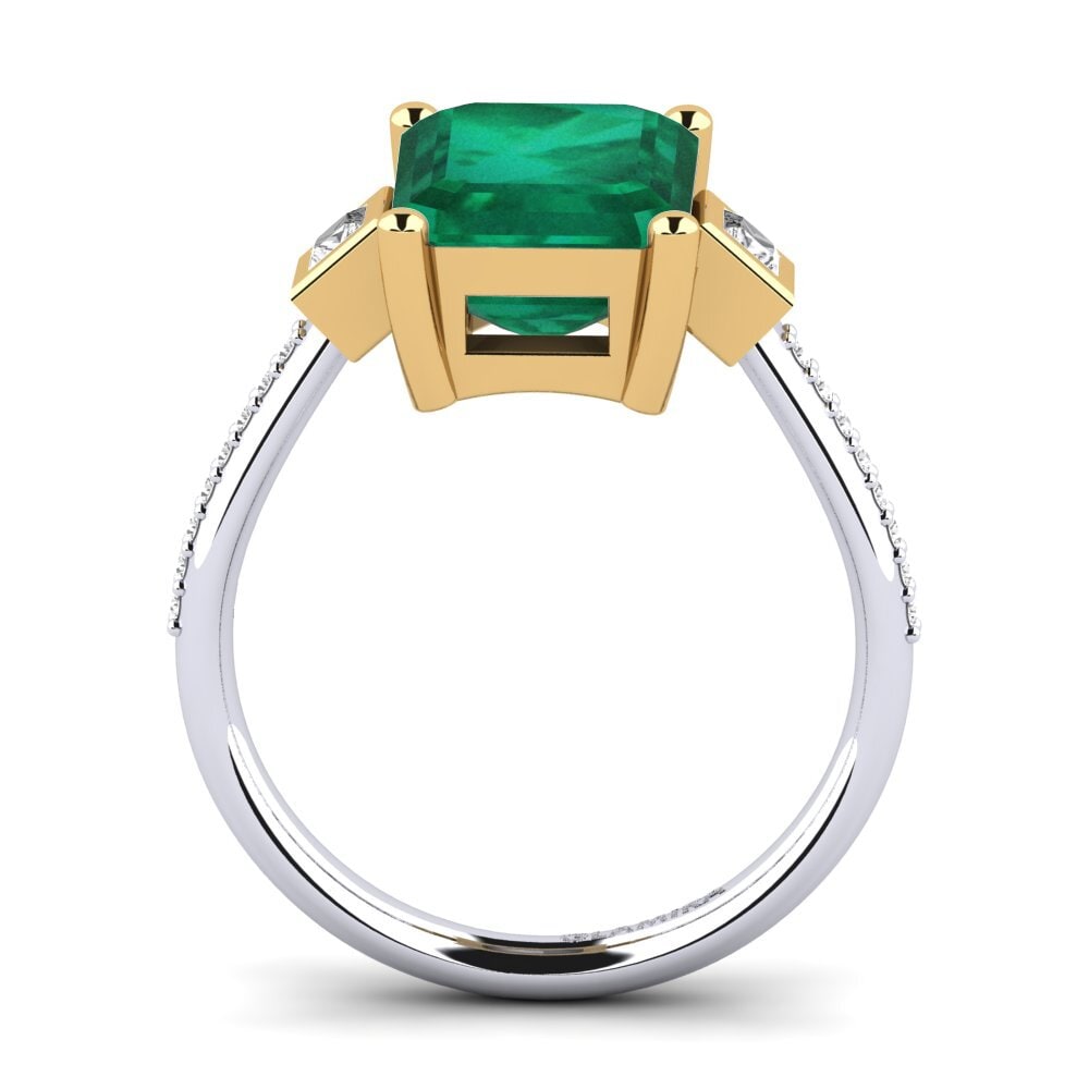 18k Oro Blanco / Amarillo Anillo de compromiso Sohniel