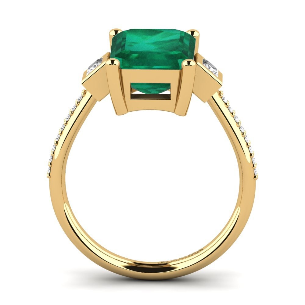 14k Oro Amarillo Anillo de compromiso Sohniel