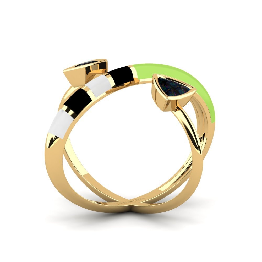 Black Opal Ring Solnedgan